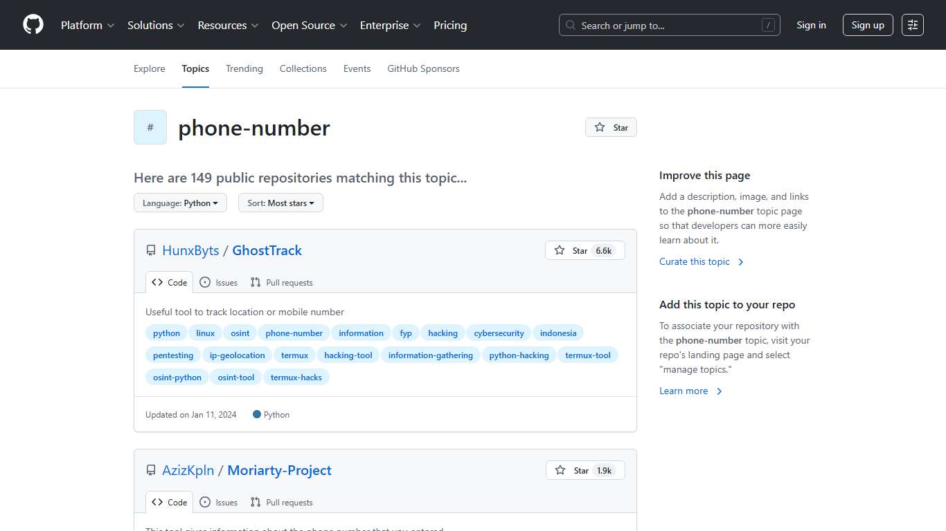 phone-number · GitHub Topics · GitHub