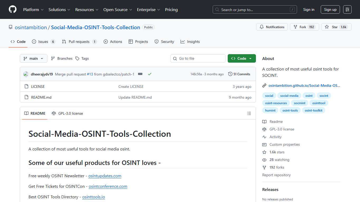 GitHub - osintambition/Social-Media-OSINT-Tools-Collection: A collection of most useful osint tools for SOCINT.