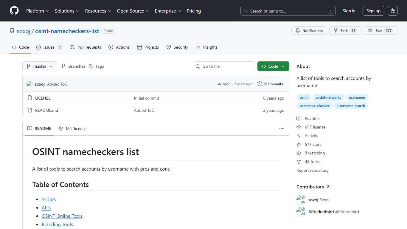 GitHub - soxoj/osint-namecheckers-list: A list of tools to search accounts by username